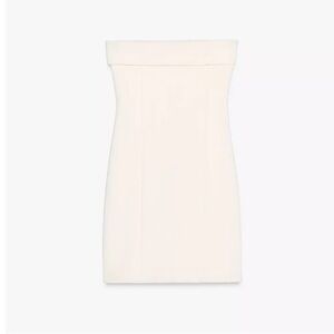 Zara Strapless Cream Dress
